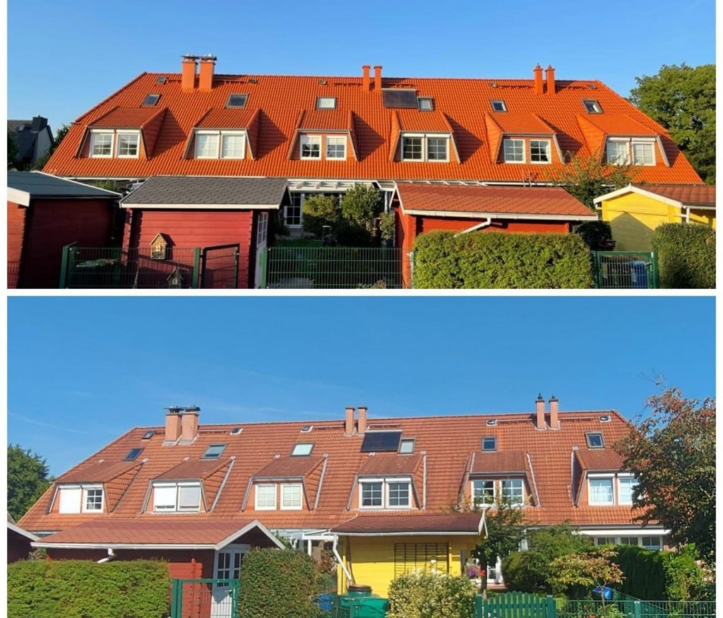 Dach nach einer Dachreinigung in Elmshorn